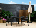 Havebord Montana sort Ø130 cm - Sunlife